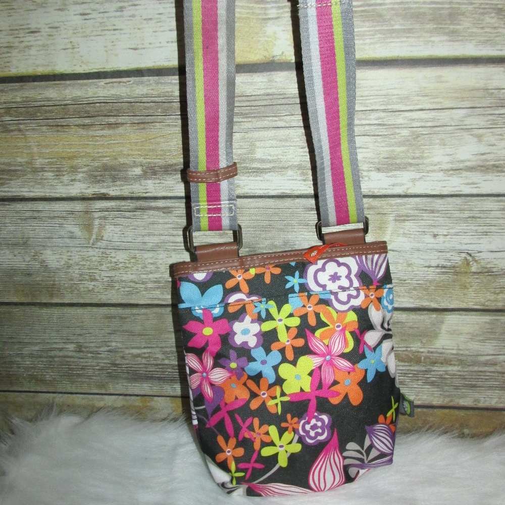 Lily Bloom Multi-Color Floral Print Crossbody - image 3